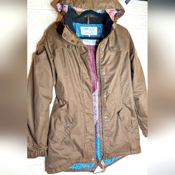 249-O'Neill Junior Brown Ski Jacket Look New With A Tiny Mark On The Front Asis - Picture 2 of 7